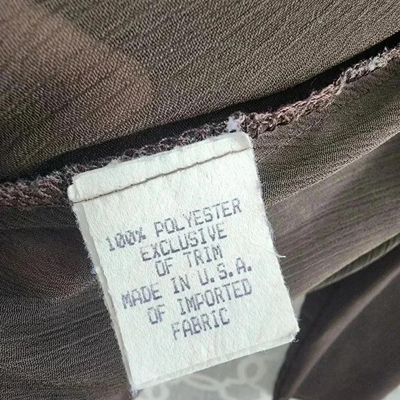 Vintage Ursula of Switzerland Open Front Long Sleeve Asymmetrical Brown Cardigan - Picture 5 of 8